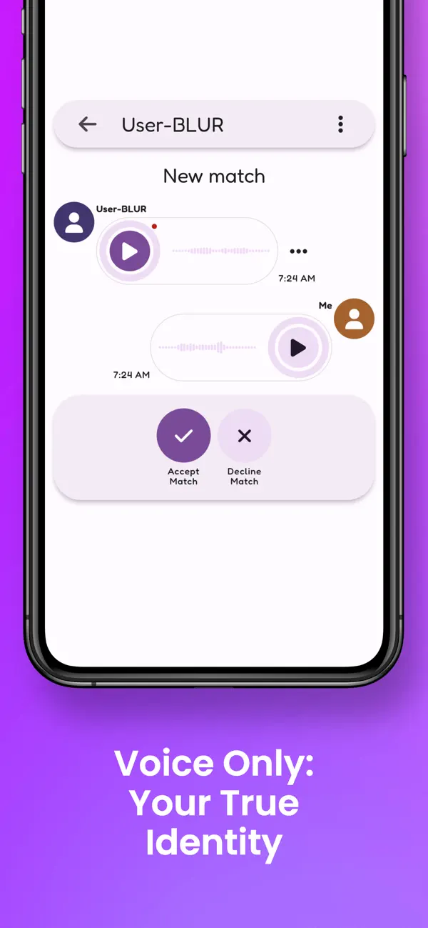 Blur App Store 공식 미리보기 — 음성 매칭